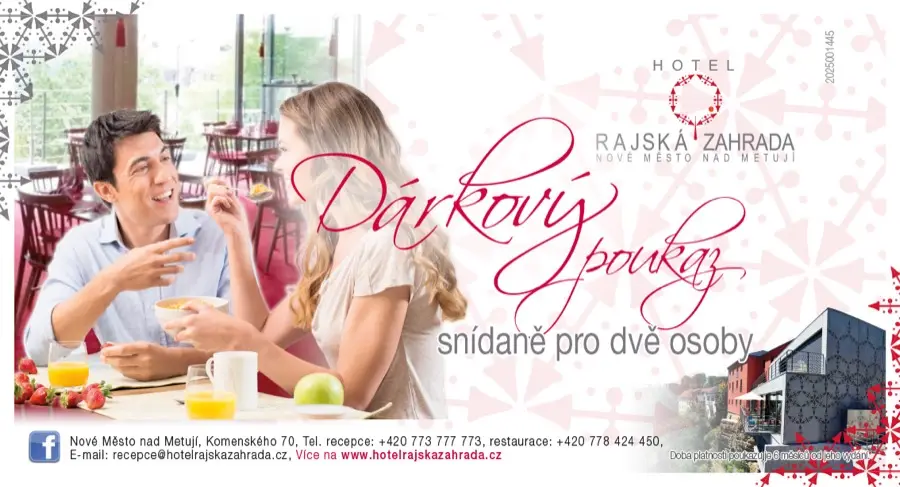 SNÍDANĚ v Ráji pro 2 osoby